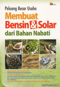Peluang besar usaha membuat bensin dan solar dari bahan nabati